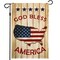 G128 - God Bless America Patriotic USA Flag Map Garden Flag, | 12x18 Inch | Printed 150D Polyester - Rustic Holiday Seasonal Outdoor Flag